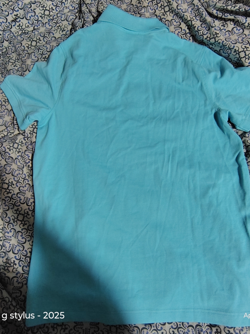 😲🔥BROOKS BROTHERS Embroidered Red Elephant Polo Accent on Turquoise Polo - L - Picture 6 of 7